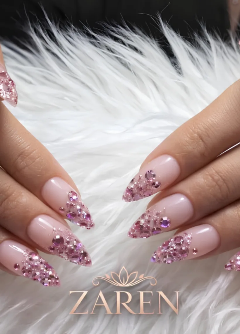 Diseño rosado con acabado brillante